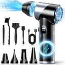Compressed Air Duster-310,000RPM Cordless Air Blower with LED Light, 4 Gear Adjustable Turbo Fan, Super Power Electric Air Duster for Computer, Keyboard, Outdoor, House and Car