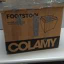 COLAMY Square Leather Storage Ottoman with Reversible Tray Lid  Multi-Functional Footrest, Hidden Storage, Sturdy & Stylish Small Coffee Table for Living Room, Bedroom, or Entryway(Brown)