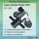 Vapor Canister Purge Solenoid Valve 911-509 Compatible with Nissan Altima Maxima Murano Pathfinder Quest Rogue, Infiniti FX50 JX35 QX60 QX70 Replaces OE# 14930-JA10A 14930-JA10D