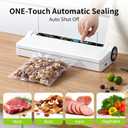 Vacuum Sealer Machine 95KPA Powerful Suction, 10s Fast Seal, Dry & Moist Modes, Compact Food Vacuum Sealer with 30 Bags Included, Automatic Food Saver for Meal Prep, Sous Vide & Kitchen Storage