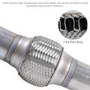 Flex Pipe,Heavy Duty Exhaust Flex Pipe,Car Accessories Stainless Steel Flexible Exhaust Pipes,Universal Muffler Tube Automotive Replacement,Suitable for Most Cars,Trucks (2.5"x4"/8")