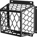 Dryer Vent Bird Guard  Steel Exhaust Vent Cover for 3" to 4" Dryer & Bathroom Vents, Keeps Birds and Small Animals Out, Galvanized Metal Cage, 7"x7"x5" (Black-1PCS)