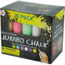 Jumbo Multicolor Outdoor Sidewalk Chalk - 15 Piece Washable Premium Set