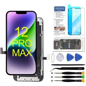 for iPhone 12 Pro Max Screen Replacement 6.7 inch, 3D Touch LCD Display Digitizer Touch Screen Assembly with Repair Tools, Compatible with iPhone 12 Pro Max 6.7 inch