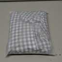 Silnuo Light Blue/White Plaid Ruffle Pillow Shams King Size Set of 2,Washed Cotton Shabby Checkered Gingham Pillowcases Pillow Covers