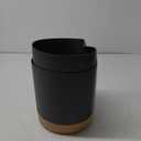QCQHDU 8 inch Plant Pot, 2 Pack Planters for Indoor Plants with Drainage Holes & Saucer, Outdoor Flower Pots Home Garden Modern Decor (Dark Grey)