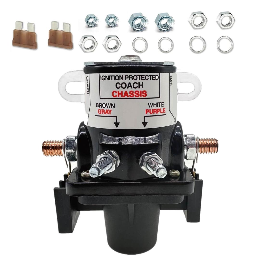 Upgrade Battery Disconnect Relay 0100055000 01-00055-000， for Intellitec RV Automobile Switch. 12v Latching Relay, Battery Disconnect Solenoid， Replace 0100055000 01-00055-000