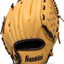 Franklin Sports Baseball + Softball Gloves - Field Master Adult + Youth Baseball + Softball Gloves - Right Hand + Left Hand Gloves - Infield + Outfield Mitts - Multiple Sizes + Colors (Camel)