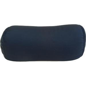 Microbead Bolster Tube Travel Pillow - Compact Neck Roll Pillow for Airplane, Car, or Home - Soft Lumbar Support Pillow - Navy