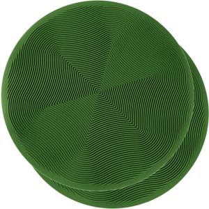 Silicone Hot Pot Holder Mats 12In (2-PCS) - Heat Resistant Countertop Protector with Non-Slip Geometric Pattern, Easy Clean Kitchen Trivet for Dining Table, Stove Top, Counter Safe Large Green