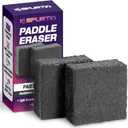 2 x Pickleball Paddle Eraser, Carbon Fiber Pickle Ball Racket Cleaner, Fast & Easy Rubber Bar to Remove Ball Residue, Dirt, & Minor Scrapes/Scratches