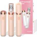 Lumisylk Pro 3.0 Epilator for Women Facial Epilator 2-in-1 Epilator Trimmer, Cordless Rechargeable Hair Removal for Upper Lip, Chin, Bikini & Legs, Wet & Dry Use Portable (Pink)