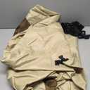 Outdoor Patio Furniture Cover - Heavy Duty Waterproof 600D Tough Canvas Protector for Round Table Cover, All-Season Dining Table and Chair Cover (48"DIAx28"H) (Beige & Brown)