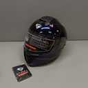 KYPARA Motorcycle Dual Visor Flip up Modular Full Face Helmet with DOT Certification of Impressionism (BlueChameleon, M)