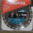 Makita 4114X 14" SJS Electric Angle Cutter, with 14" Diamond Blade with E-23341 14" All-Cut Diamond Blade, Segmented, General Purpose