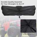 Windshield Sun Shade, JoyTutus Custom-fit Blocks Rays Sun Shade Visor Protector Compatible with Wrangler JL, Easy to Install Car Windshield Sunshade, Keep Your Car Cool for JL JLU 2018-2026 & JT