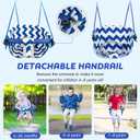 Toddler Swing Comfy Baby Swing Outdoor Indoor, Kids Swing Seat for Backyard, Safety Harness, Secure, Safe Quick Click Locking System, Blister-Free Rope, Easy Installation Indoor Baby Swing(Blue)