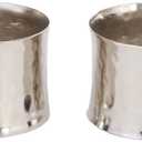 ITOS365 Handmade Round Hammered Silver Napkin Rings Holder for Dinning Table Parties Everyday, Set of 12