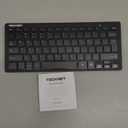 TECKNET 2.4G Wireless Keyboard - Mini Compact Keyboard with Media Hotkeys, 12-Month Battery Life, Compatible with PC, Desktop, Laptop, Smart TV - Black