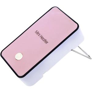 Safety Energy-saving Heater Mini Portable Room Office Desktop Electric Fan Heater Air Warmer (Pink)