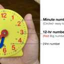 Learning Clock for Kids, Student Learning Clocks Teaching Time 12/24 Hours Geared Clock 4+Years Seller