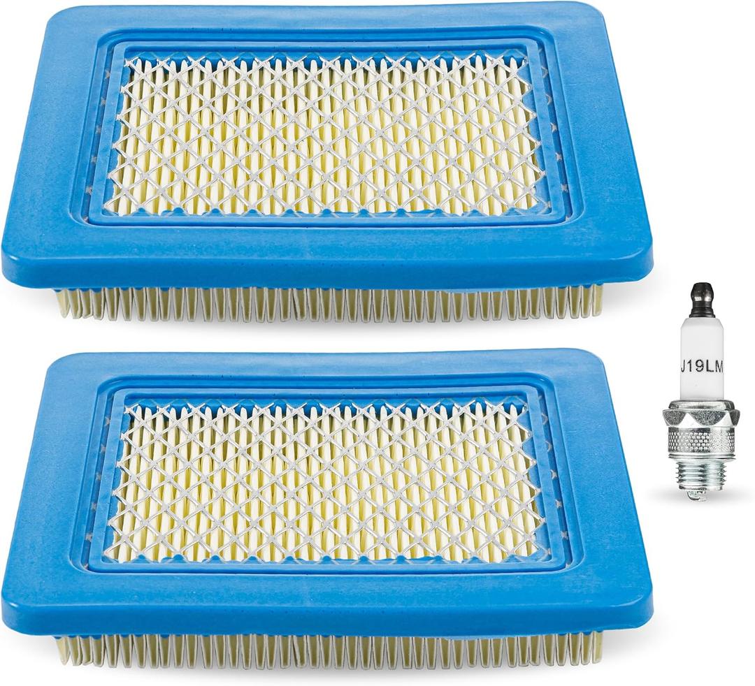 BlueStars 2 Pcs 491588S Air Filter 5062K Spark Plug - Compatible with 491588 399959 625-675 Troy-Bilt TB110 TB230 TB210 725ex 675ex 625e 625-675 Toro 20332 Craftsman 33644 Push Lawn Mower