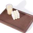 Karibiber Marble Vanity Tray, 11.8in Sandstone Bathroom Kitchen Tray for Countertop, Decorative Dresser Organizer, Perfume Storage, Jewelry Holder, Brown Stone Gift for Man