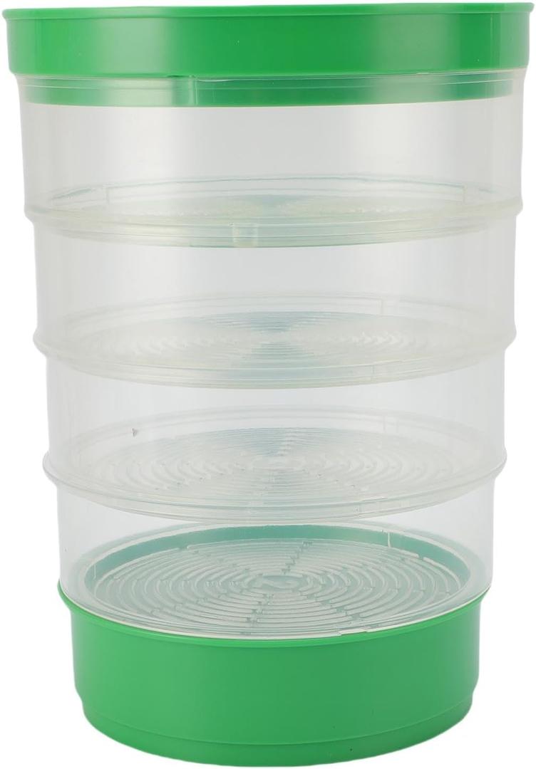 Stackable Seed Sprouter Kit, Round Shape Plant Grow Trays for Broccoli Beans Alfalfa Wheat Grass, Crop Seed Sprouter