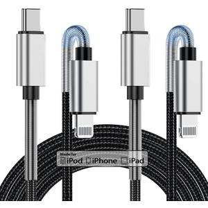 2Pack 10ft iPhone Fast Charger Cable, [Apple MFi Certified] Long USB C to Lightning Cable 10 Foot, High Fast 10 Feet Apple Charging Cord for Apple iPhone 14/14 Pro Max/13 Mini/12/11/XS/XR/8/7Plus,iPad
