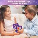 SpringFlower 28 Pack Valentine Day Cards,Valentines Day Cards Kid Classroom School With Galaxy Slime Kit,Valentines Exchange Gifts,Valentines Party Favors, School Classroom Valentine's Prizes