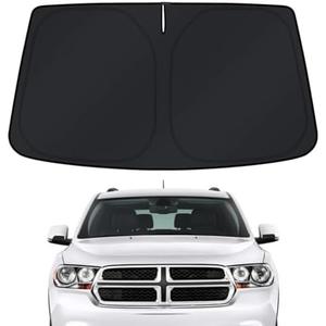Windshield Sun Shade Cover for Dodge Durango 2011-2026 - Sunshade Compatible with Dodge Durango Foldable Front Window Sunshade Sun Visor Protector Block UV Rays Keep Your Car Cooler Car Accessories