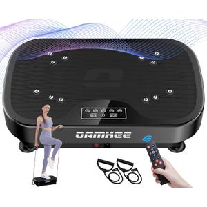 Vibration Plate Exercise Machine, Power Waver Vibration Plate Platform for Lymphatic Drainage, 9 Modes Whole Body Workout Vibrating Fitness Platform for Weight Loss & Shaping