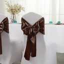Horbaunal 12 Pack Brown Satin Table Runner 12 x 108 Inch, Smooth Table Runners for Wedding Banquets Birthday Party