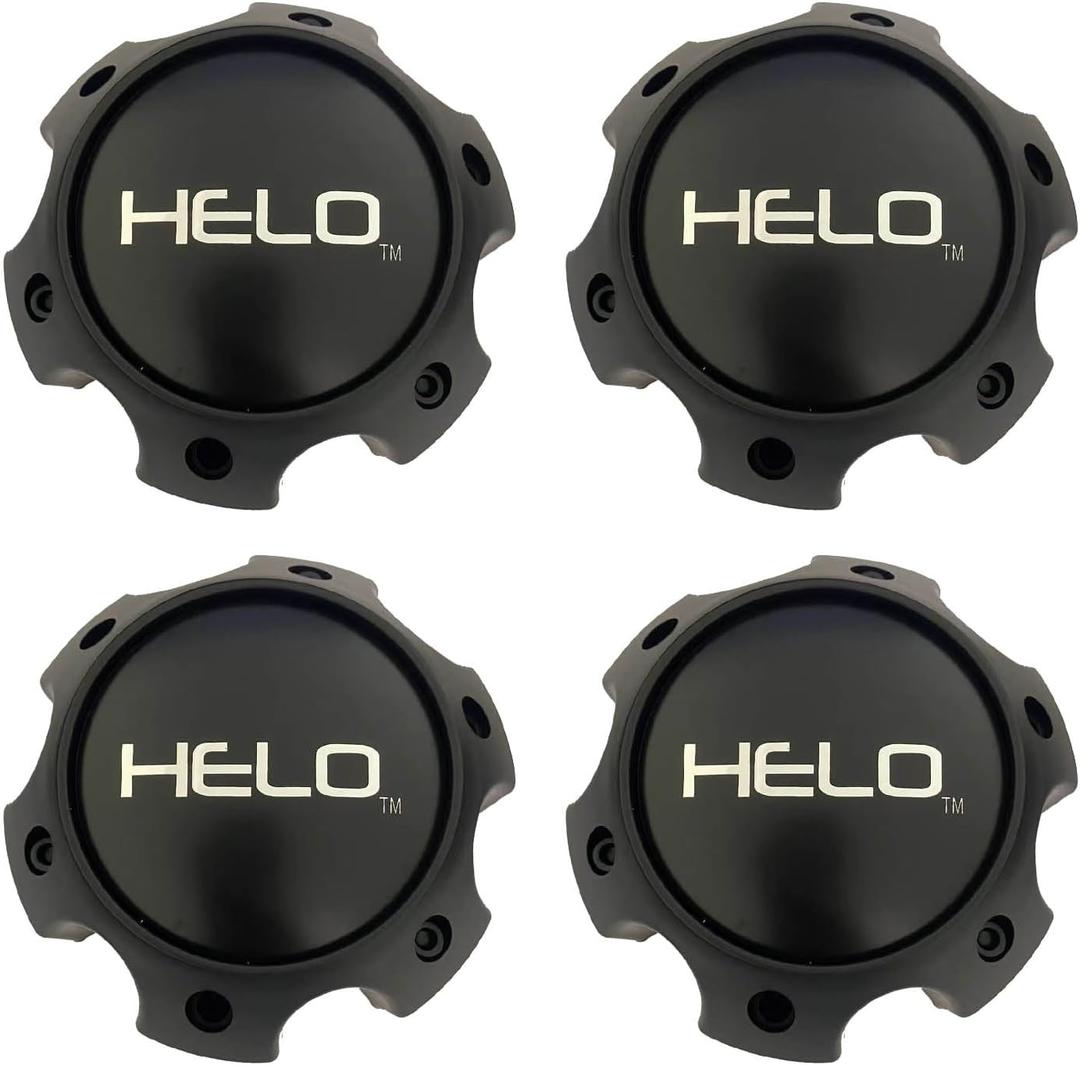 4PS Wheel Center Cap Matte Black for Helo 1079L140HE1SB Hub Cap 6 Lug S057L140