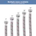 ARCORA 24-Inch Line Connects Kitchen Sink to Water Supply, Braided Stainless Steel cUPC Supply Lines 1/2 Inch FIP x 1/2 Inch FIP Sink Hose Attachment for Faucet 1 Pair