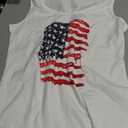 Women's American Flag Racerback Tank Top Patriotic 4th of July Sleeveless Casual Vest (XL)