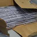25 Panels Garden Fencing Animal Barrier, 17" X 13" Dog Dig Fence Barrier, 1.25in Gap Rustproof Metal Stakes Decorative Garden Fence, Ground Defense Border for Outdoor, Yard, Patio, White