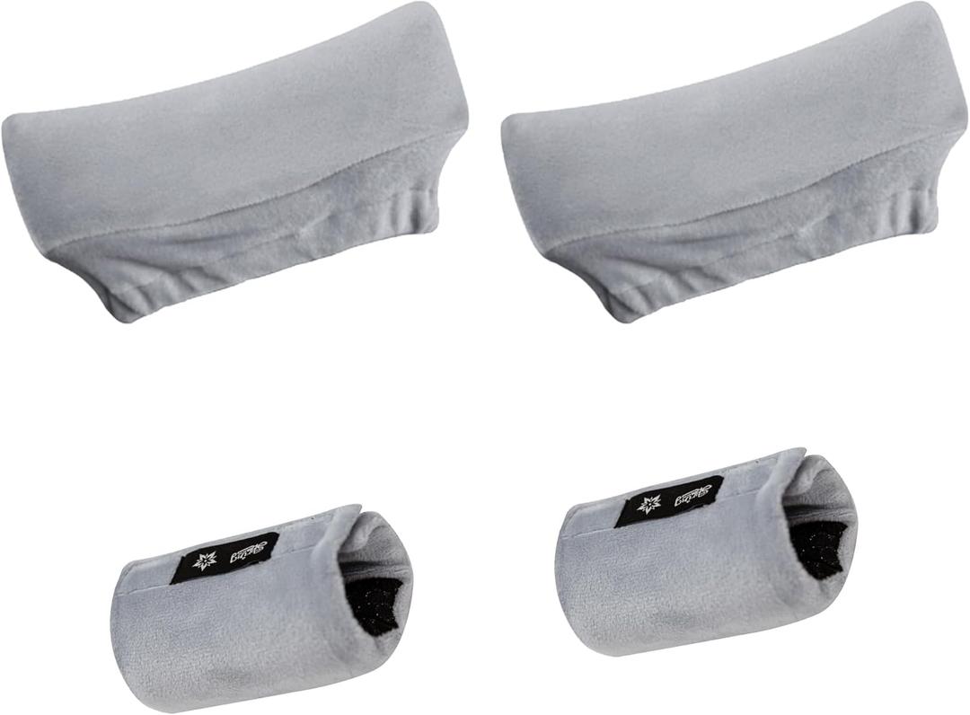 SPRING SEAON Underarm Crutch Pads, Velvet Padded Crutches Covers Non Slip Padding Cushion Crutch Accessories Gray