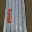 STARLATTA 2 Pack Shower Curtain Rods:43-78 Inch No Drilling Tension Rods, 1" Diameter Heavy Duty Adjustable, Stainless Steel Rust-Proof Spring Anti-Slip Curtain Rod for Bathroom (White,78'')