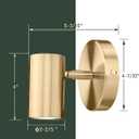 Gold Wall Sconce, Modern Wall Light Fixture, LED Track Lighting with GU10 Bulb for Bedroom Entryway Bathroom Kitchen, SL4830-1W-BB, 1 PACK