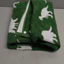 VOOVA & MOVAS Kids Hooded Bath Towels (3-10Years,30"x54"),100% Cotton Thick Absorbent Soft Towel Wrap for Toddler Boys,Perfect for Bathroom | Pool | Beach | Swimming, Jacquard Green Dinosaur