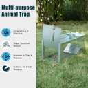 Live Animal Cage Trap, Heavy Duty Humane Cage Trap for Squirrels, Chipmunks, Rabbits, and Small Rodents, Safely Catch & Release - 1 Trap