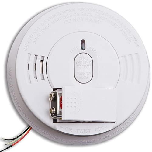 Kidde Smoke Detector, Hardwired Smoke Alarm with Battery Backup, Front-Load Battery Door, Test-Silence Button, 1 Pack