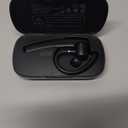 Bluetooth Headset, Wireless Bluetooth 5.3 Earpiece, 90Hrs Hands Free Headset with APTX HD Audio & Mute Button, Dual Noise Cancelling Mics, Single-Ear Headphone for Trucker/Business/Office/Gym (Gray)