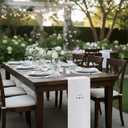 Chumia 10 Pcs Wedding Table Numbers 1-10 White Imitation Linen Modern Minimal Elegant Table Numbers Runner Decor for Reception Wedding Bridal Shower Anniversary Party Events, Machine Washable