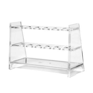 Acrylic Plastic Test Tube Rack Holder for 15ml 25ml Tubes Lab Tube Racks for Laboratory Exhibition Bar (10ml(6 Sockets))