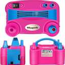 FLSEPAMB Balloon Pump, Electric Balloon Pump,Portable Dual Nozzles Electric Balloon Air Pump 110V 600W, Electric Balloon Inflator with Tying Tool, Colored Ribbons for Party Decoration