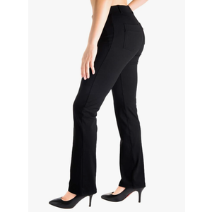 Yogipace,Belt Loops,Women's Petite/Regular/Tall Straight Leg Yoga Dress Pants, Large