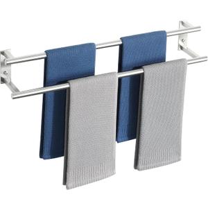Alise 28'' Double Towel Bars for Bathroom Wall Mounted, Brushed Nickel
