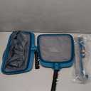 Economy Swimming Pool Cleaning Kit - Fine Mesh Deep Pool Rake & Leaf Skimmer Net, Rotatable Pool Brush Head for Cleaning Above Ground & Inground Pools (No Pole)